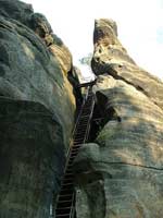 Staircase up to the ruins of Strmen castle