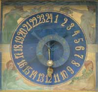 Clockface on the Litomysl town hall