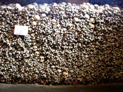 Bones in the Mělník ossuary