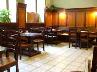 Classic old school czech beer hall interior