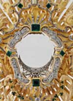 Bejewelled monstarnce on display in the Olomouc Archdiocese Museum