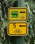 Cycle trail sign