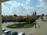 View from Hostel Pantof along the square